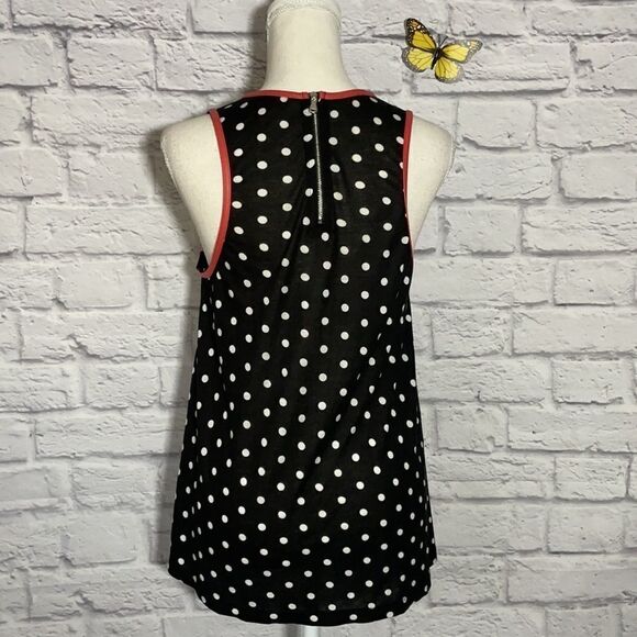 ZARA W&B Collection Polka Dot Sleeveless Top Size Medium - Picture 4 of 6
